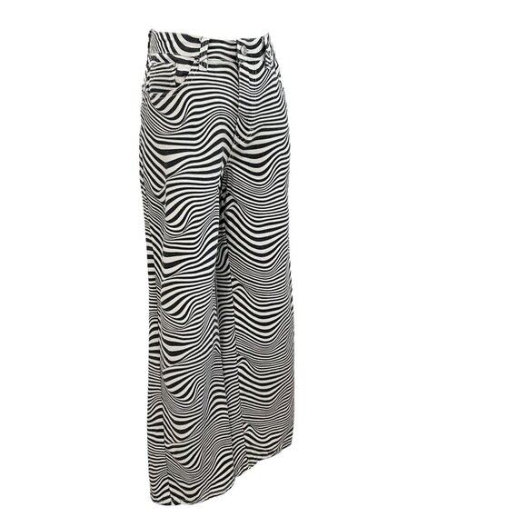 Forever 21 Zebra Pants 29 Y2K Streetwear Baddie Safari Festival Coastal Chic - Picture 7 of 10